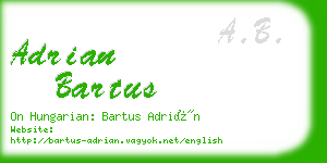 adrian bartus business card